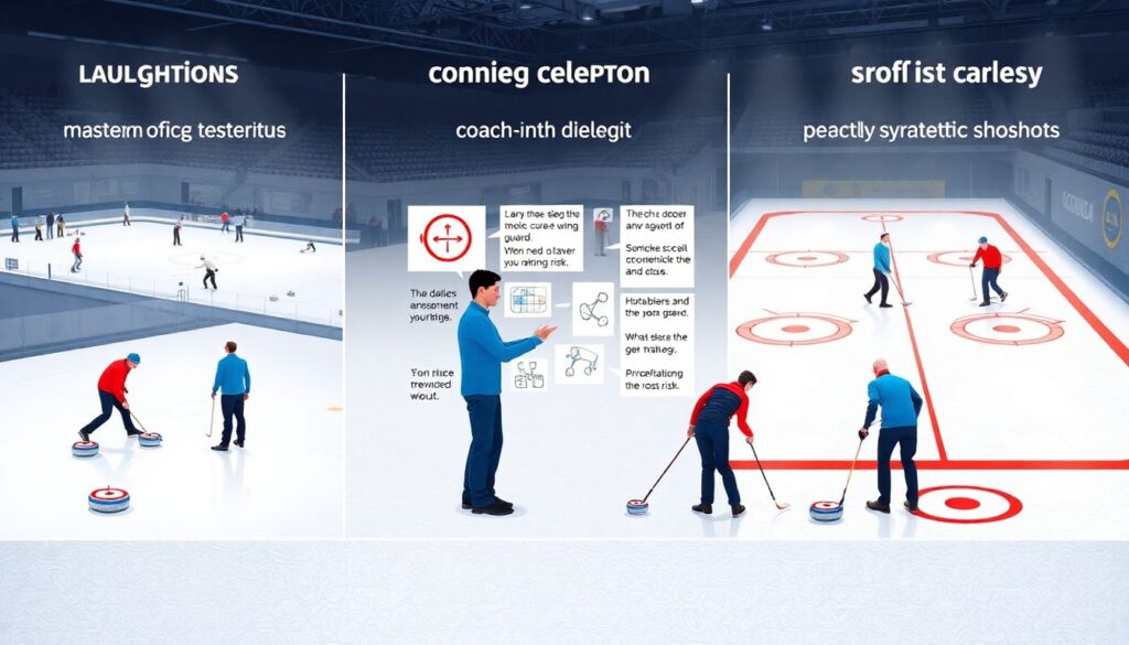 Тактика и игра в кёрлинге: стратегическое перемещение камней - иллюстрация