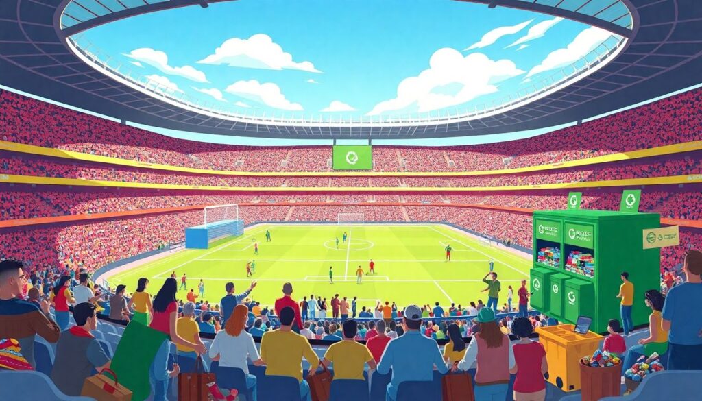 Социальные инициативы в спорте для экологии окружающей среды - иллюстрация