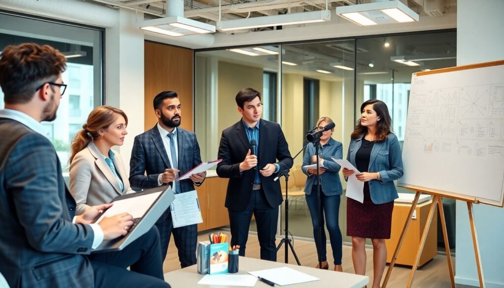 Интервью с тренером по технике выступлений - иллюстрация