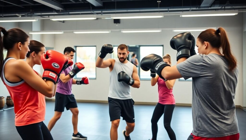 Тактика и игра в кикбоксинге тай-бо: работа колена и корпуса - иллюстрация