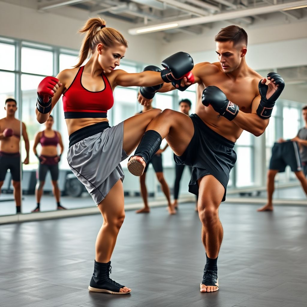 Тактика и игра в кикбоксинге тай-бо: эффективная работа колена и корпуса