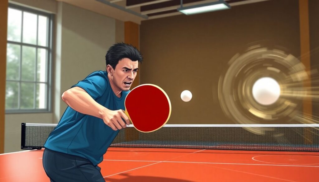 Тактика и игра в пинг-понге: вращения и техника ударов - иллюстрация