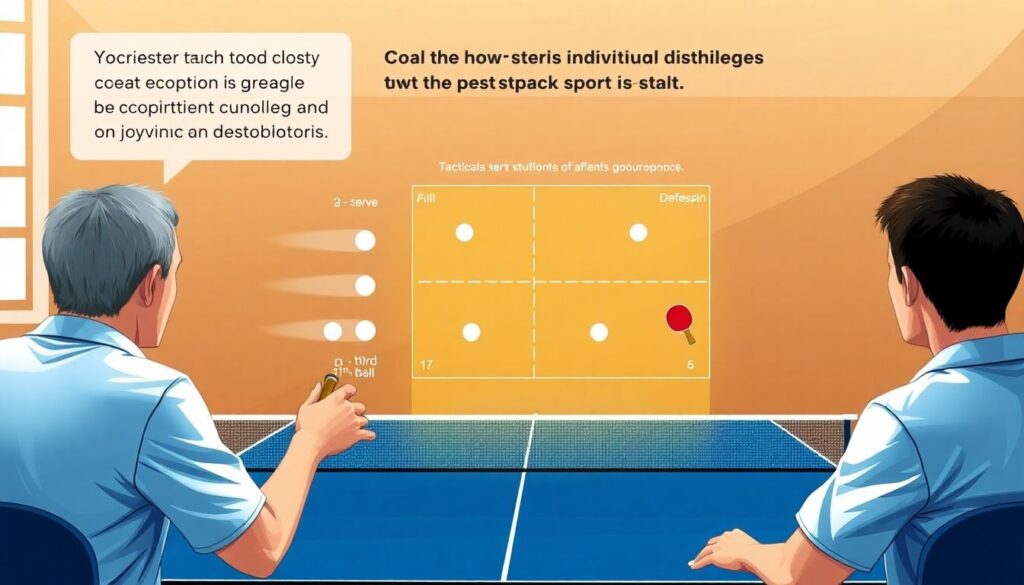 Тактика и игра в пинг-понге: вращения и техника ударов - иллюстрация