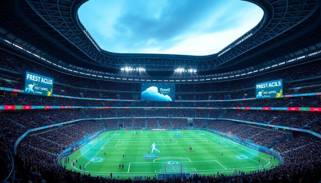 Тренды в спортивном дизайне арен - иллюстрация