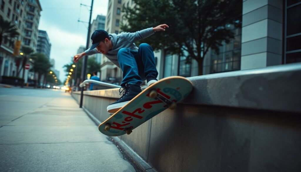 Тактика и игра в скейтбординге: трюки и стиль - иллюстрация