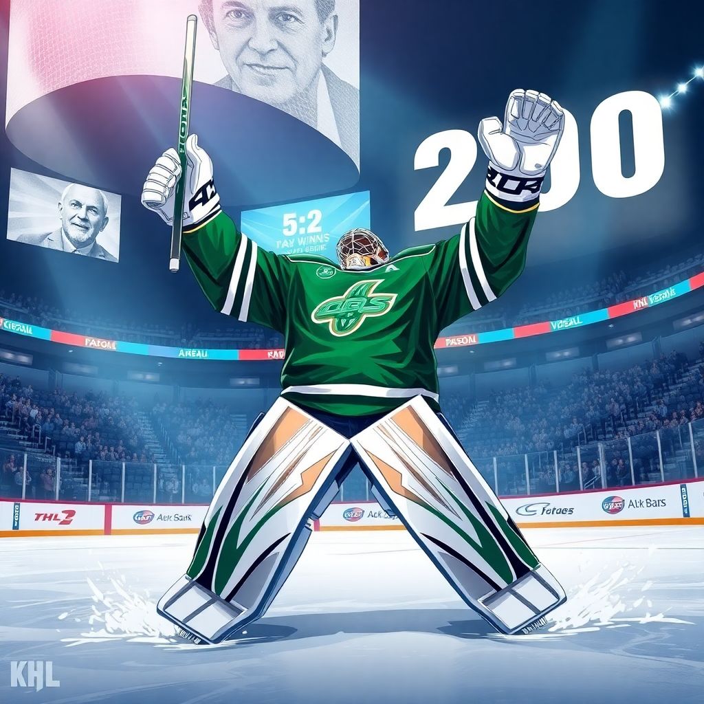 Билялов вошел в историю КХЛ, одержав 200‑ю победу в воротах Ак Барса