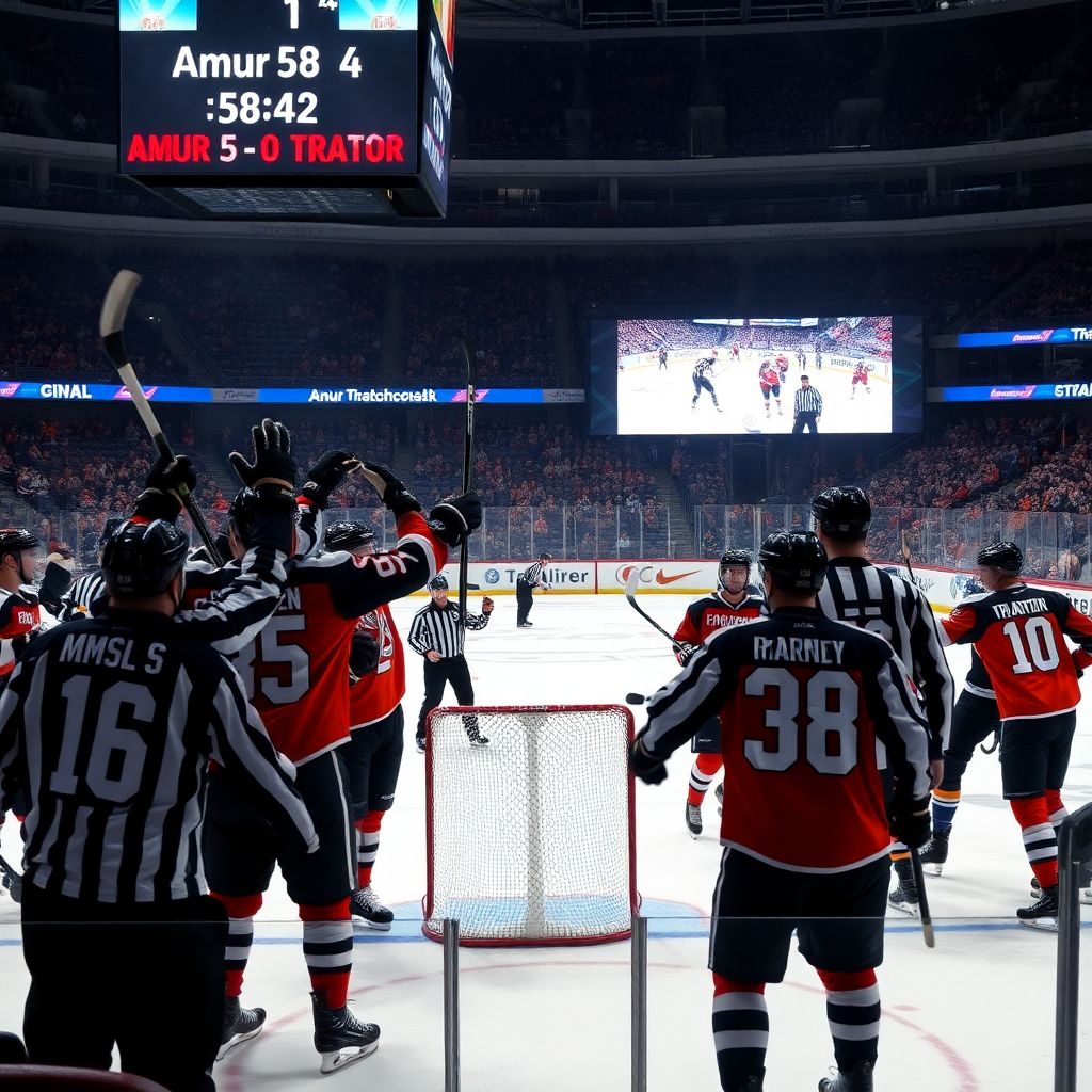 «Трактор» сотворил камбэк с 1:4 и вырвал победу 6:5 у «Амура» в Хабаровске